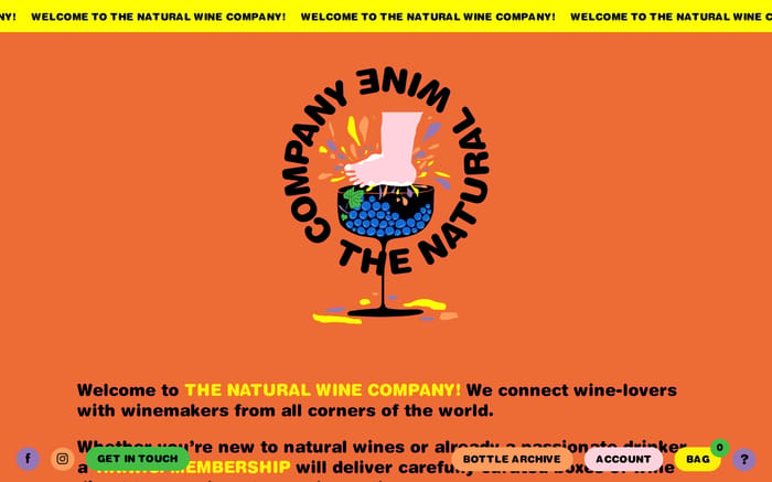 The Natural Wine Company website preview