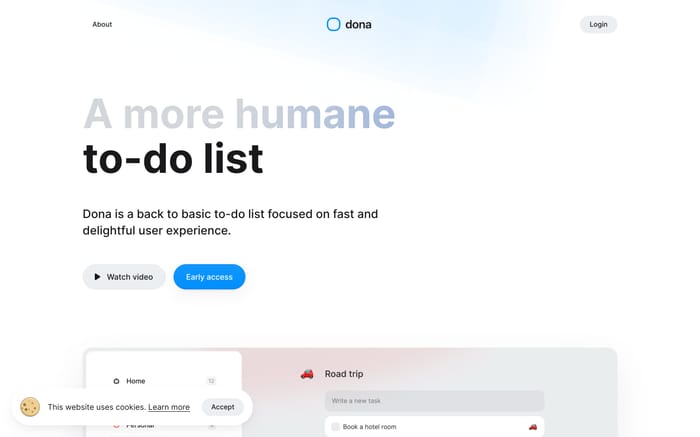 Dona website preview