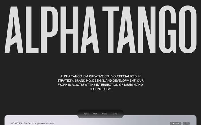 Alpha Tango website preview