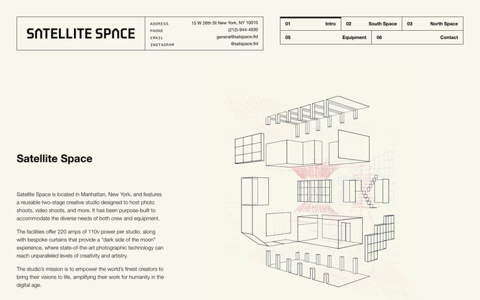 Satellite Space website preview