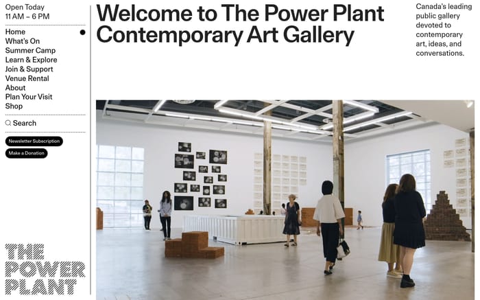 The Power Plant website preview