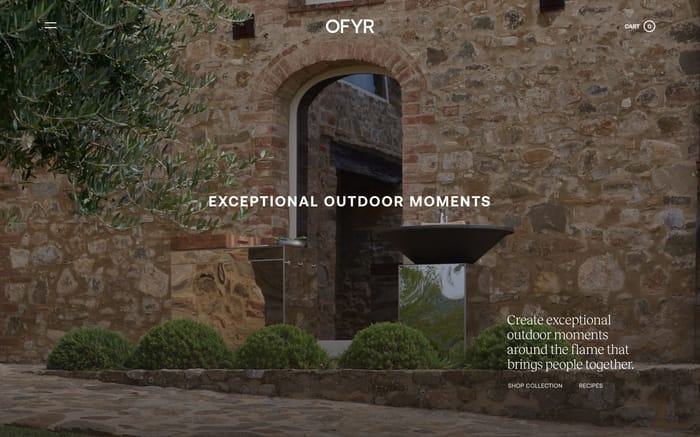 Ofyr website preview