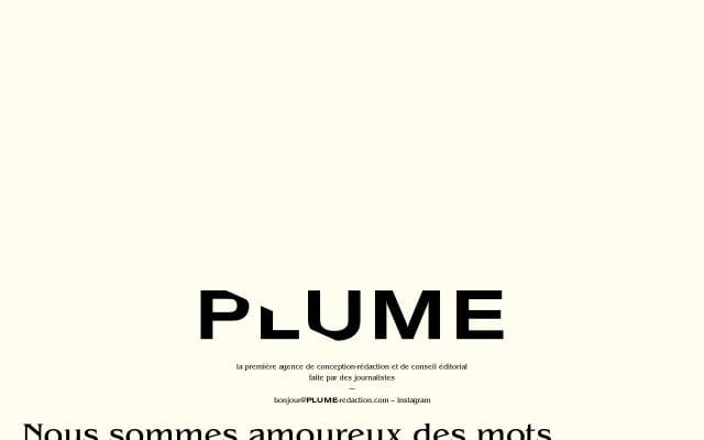 Plume-redaction website preview