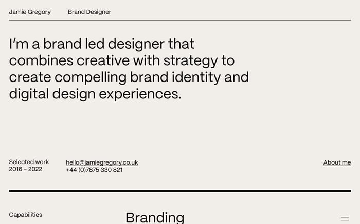 Jamie Gregory website preview
