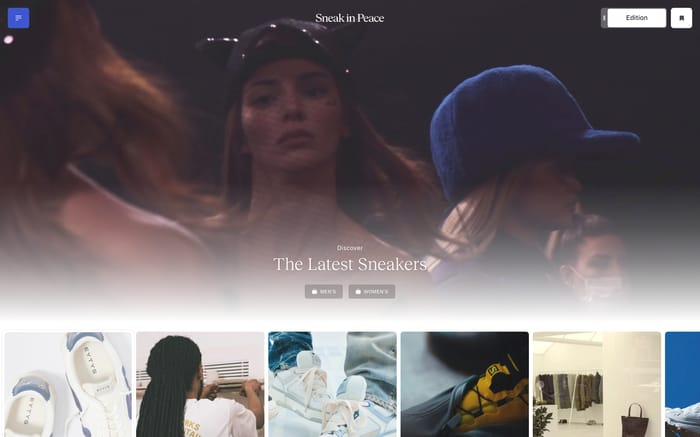 Sneak in Peace website preview