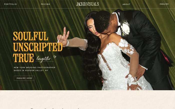 Jackie Visuals website preview
