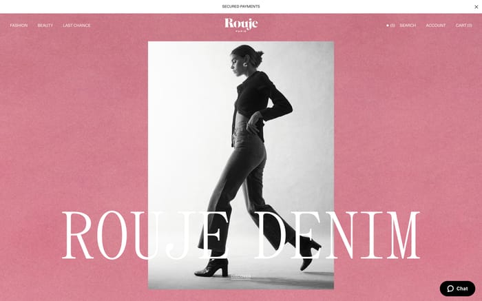 Rouje website preview