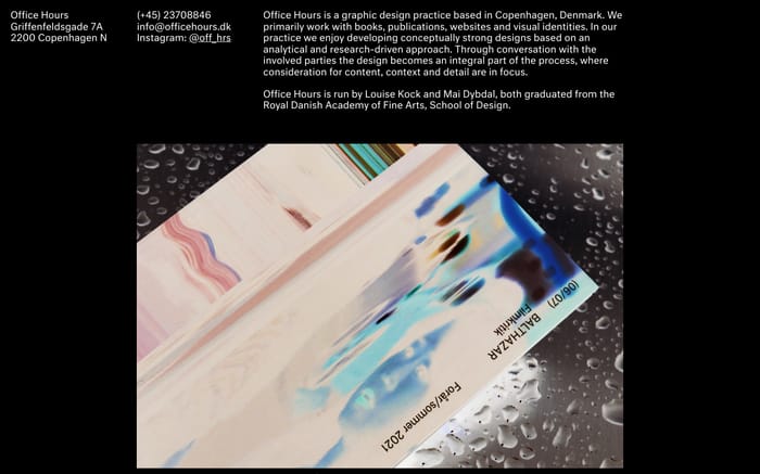 Office hours website preview