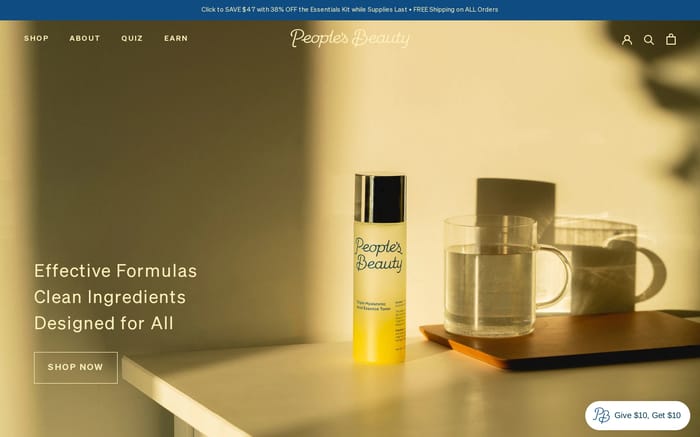 People’s Beauty website preview