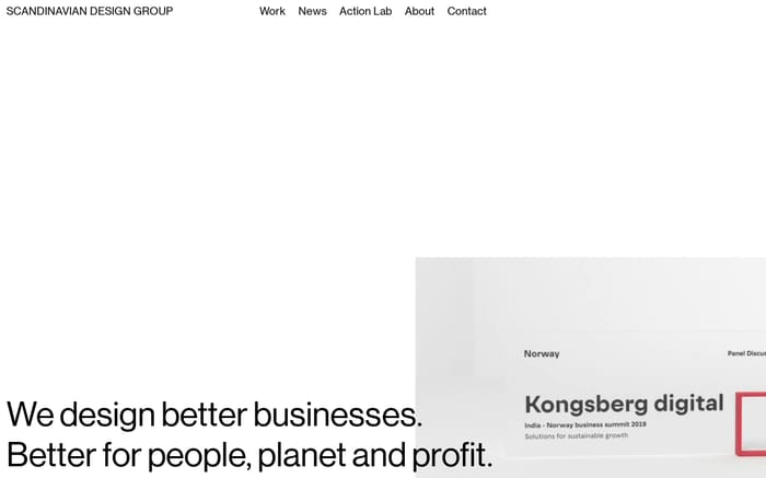 Scandinavian Design Groug website preview