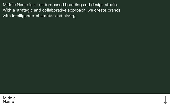 Middle Name website preview