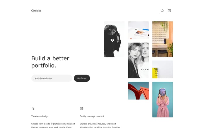 Onplace website preview