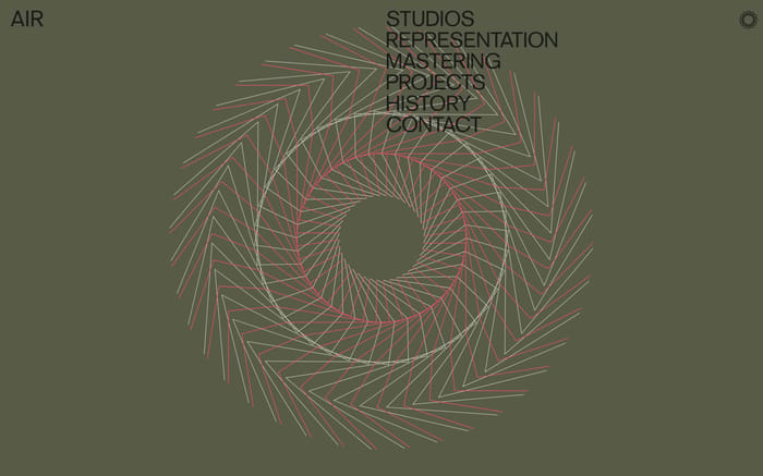 Air Studios website preview
