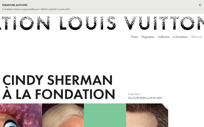 Fondation Louis Vuitton website preview