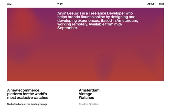 Arvin Leeuwis website preview
