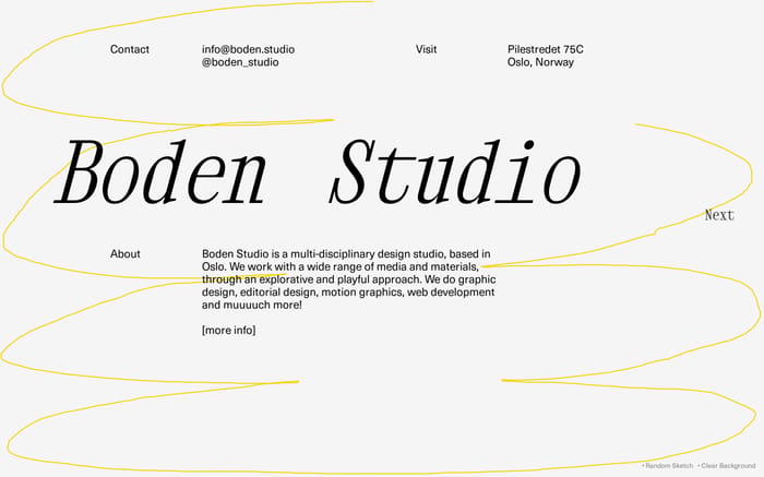 Boden Studio website preview