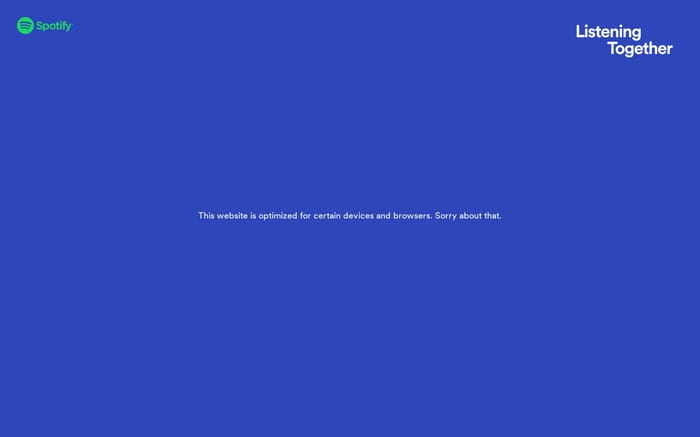 Listening together website preview
