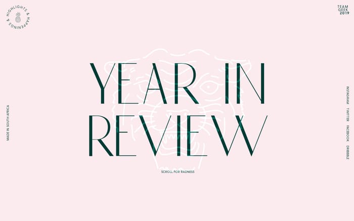 Teamgeek Year In Review 2019 website preview