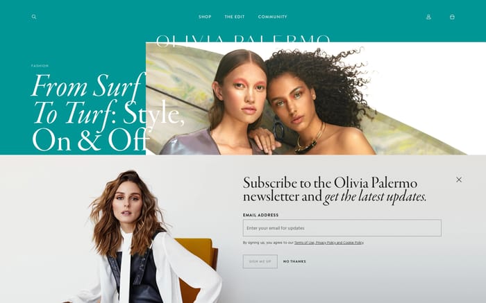 Olivia Palermo website preview