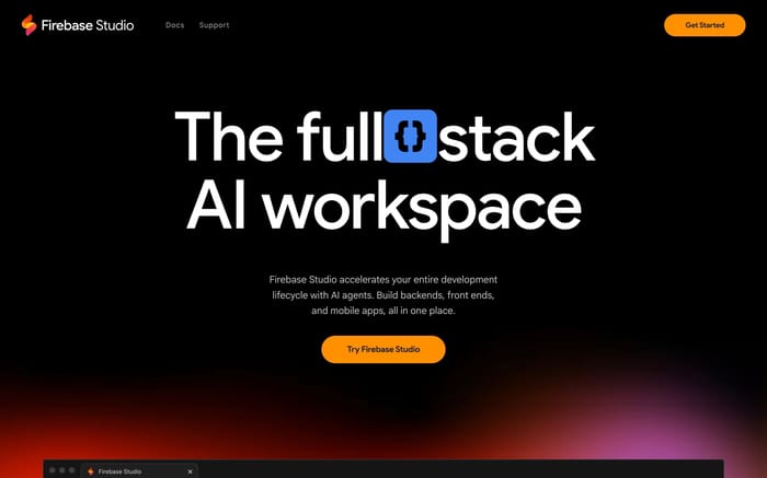 Firebase Studio website preview