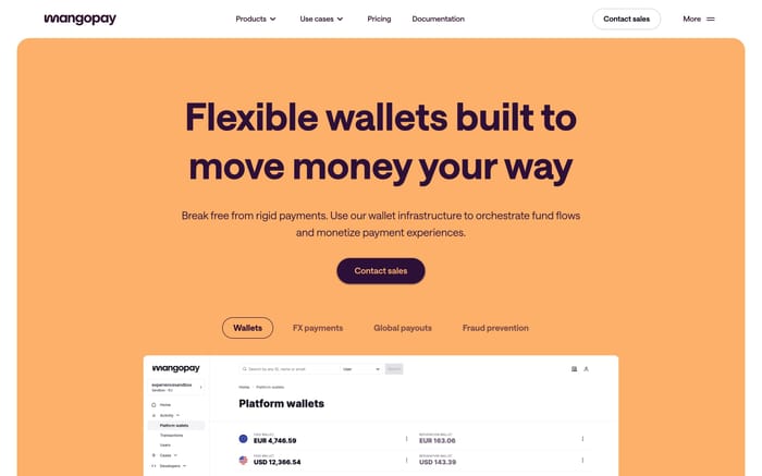 Mangopay website preview