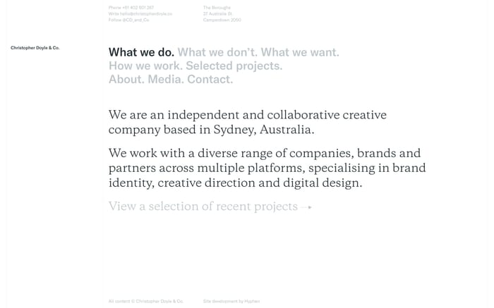 Christopher Doyle website preview
