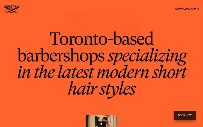 Rendezvous Barbers website preview