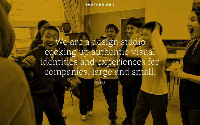 Sunday Dinner Studio website preview