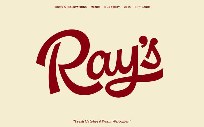 Ray's Waterfront website preview