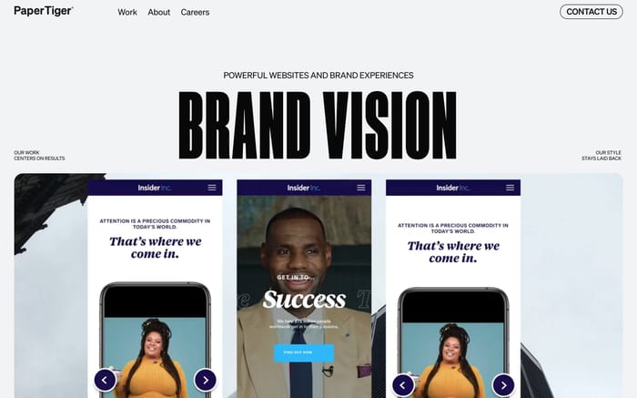 Paper Tiger website preview