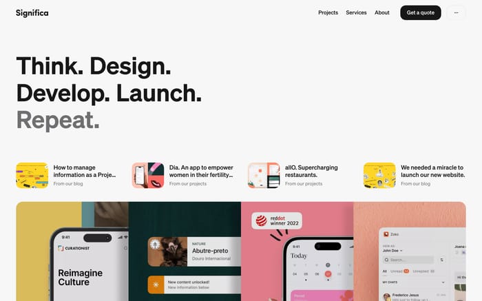Significa website preview
