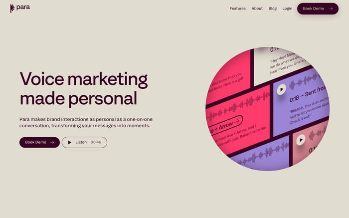 Para website preview