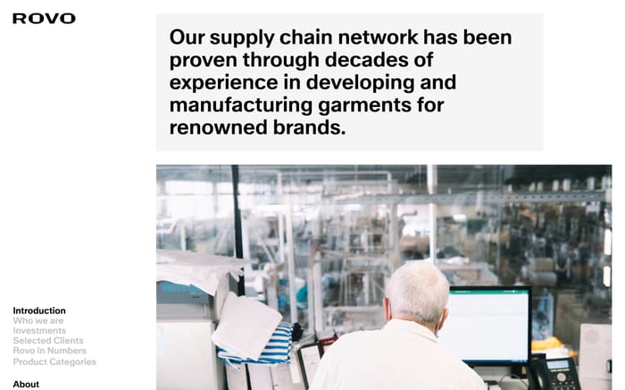 Rovo website preview