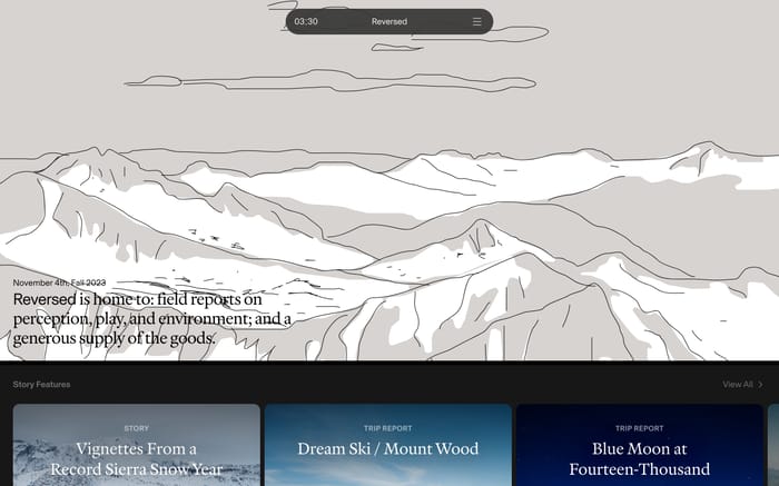 Reversed website preview