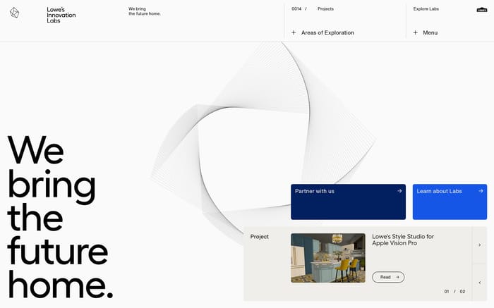 Lowe's Innovation Labs website preview