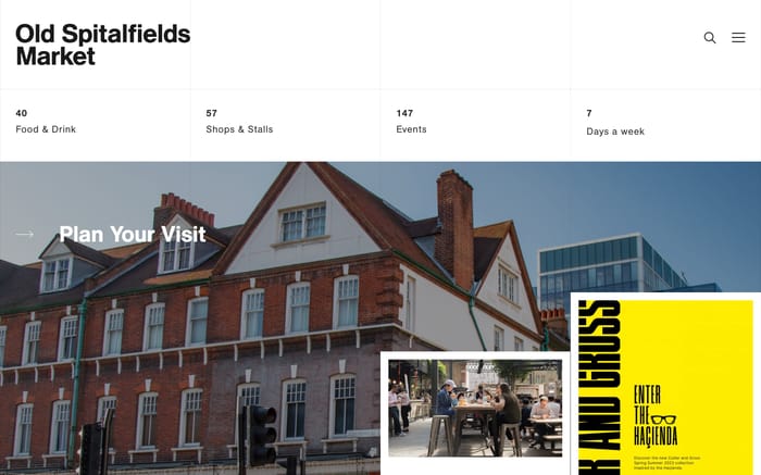 Old Spitalfields Market website preview