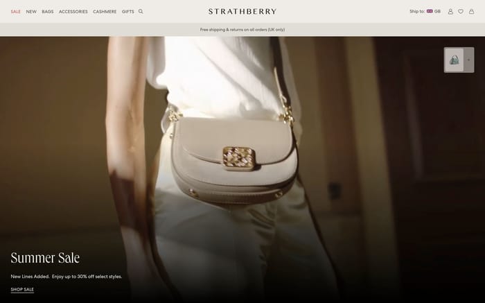Strathberry website preview