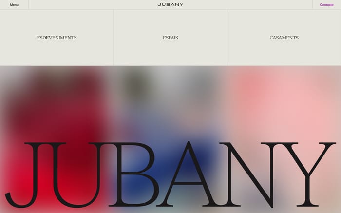 Jubany Events website preview