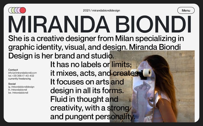 Miranda Biondi website preview