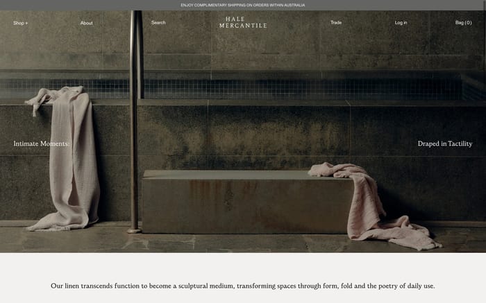 Hale Mercantile website preview