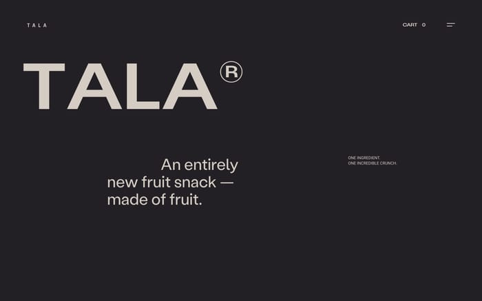 Tala website preview