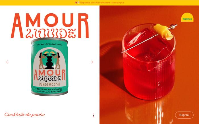Amour Liquide website preview