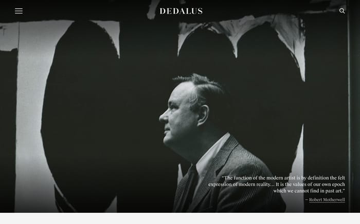 The Dedalus Foundation website preview