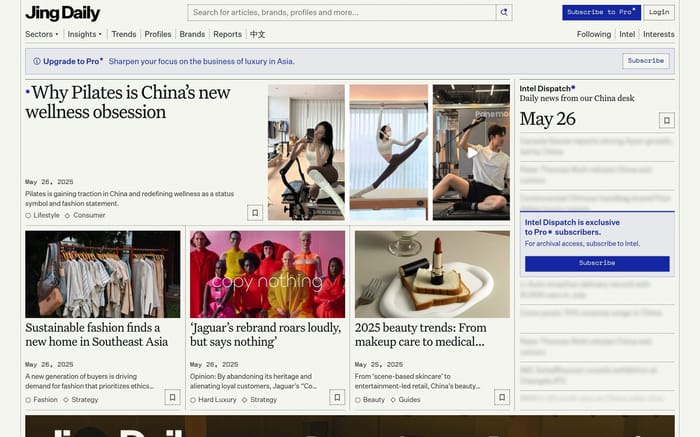 Jing Daily website preview