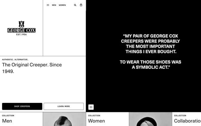 George Cox website preview