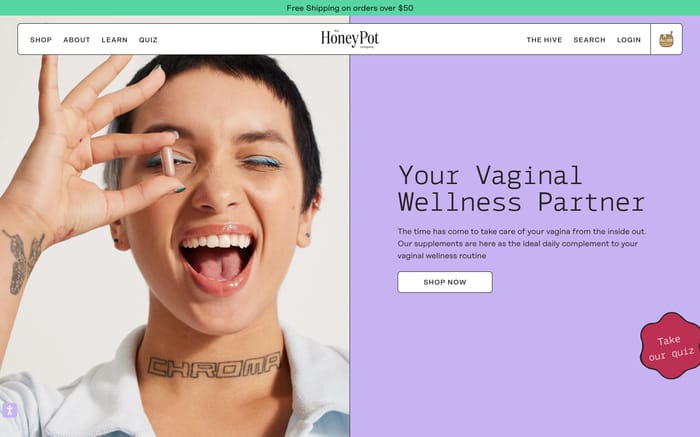 Honey Pot website preview