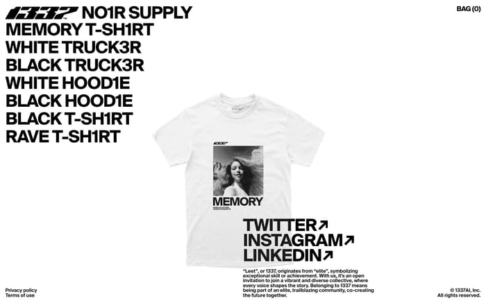 1337 no1r supply website preview