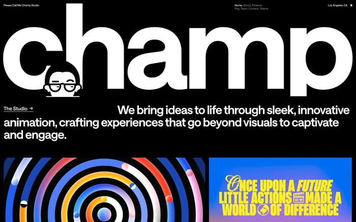 Please Call Me Champ website preview