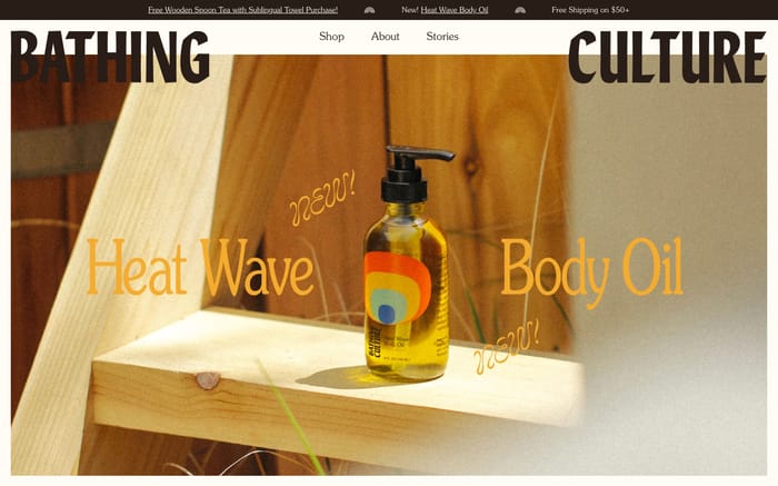 Bathing Culture website preview