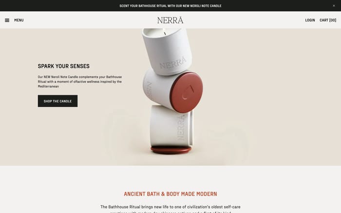 Nerra website preview
